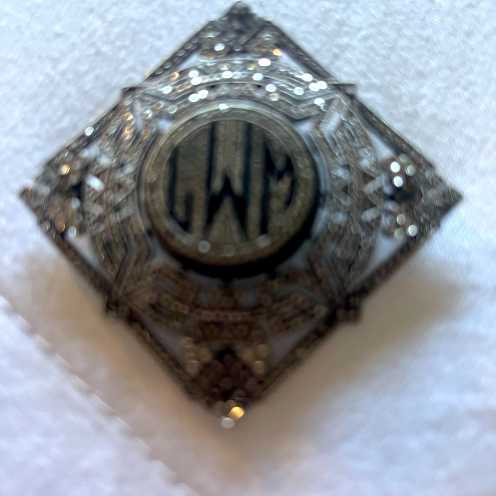 Antique Marcasite Silver Broach